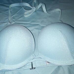 VS Sparkling Blue Halter Bikini Top (push-up)